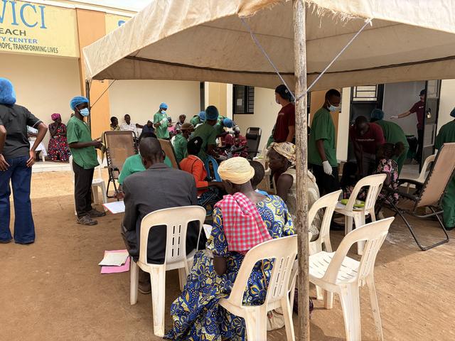 Outreach clinic at the Okwici Outreach Community Center