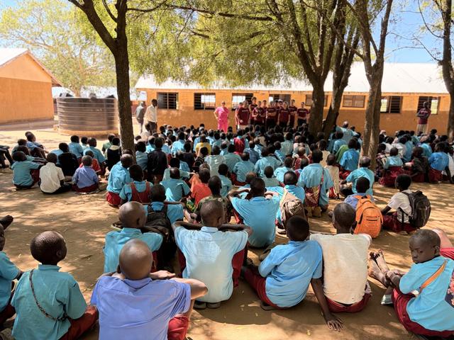 Oral health education under the trees
