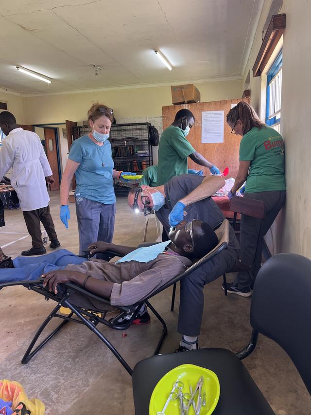 A clinic room during outreach